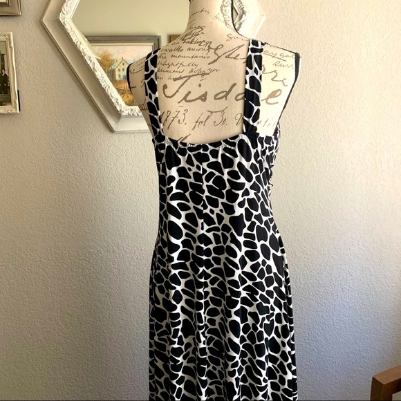 VTG 90s Black and white Print Summer Dress - Picture 5 of 10